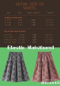 img 2 attached to 🌸 Girls Floral Long Skirt - A-Line Maxi Skirts for Toddler, Kids, Teens, Adults