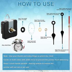 img 2 attached to DIY Quartz Clock Movement Mechanism Repair Kit with 5 Pieces and 7 Different Hands - Battery Operated Clock Motor Replacement for DIY Clock Repairment (0.7 Inch)