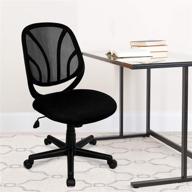 🪑 y-go black mesh swivel task office chair by flash furniture логотип