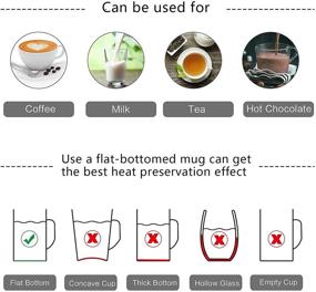 img 1 attached to ☕ Кофейник с подогревом на микрокристаллической панели с тремя режимами - Круглый кофейный стакан с регулируемой температурой нагрева и автоматическим отключением - Идеально для молочного чая, офиса и домашнего использования.