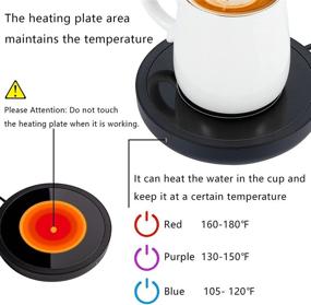 img 3 attached to ☕ Кофейник с подогревом на микрокристаллической панели с тремя режимами - Круглый кофейный стакан с регулируемой температурой нагрева и автоматическим отключением - Идеально для молочного чая, офиса и домашнего использования.