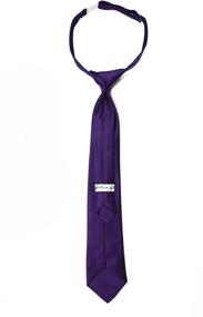 img 3 attached to Solid Satin Pre Tied Necktie TieSet1 Boys' Accessories and Bow Ties
