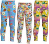 🌸 luouse floral print girls leggings: stretchy ankle-length pants & tights for kids logo