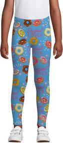 img 3 attached to 🌸 LUOUSE Floral Print Girls Leggings: Stretchy Ankle-Length Pants & Tights for Kids