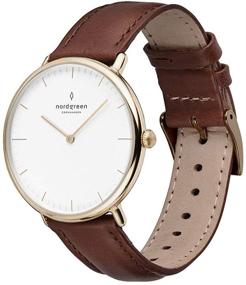 img 4 attached to Nordgreen Native Scandinavian Unisex Leather Women's Watches for Wrist Watches