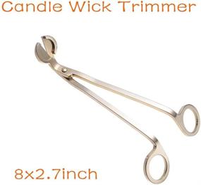 img 3 attached to HOMEETY 3-in-1 Candle Accessory Kit: Wick Trimmer, Wick Dipper, Snuffer with Drawstring Bag (Golden)