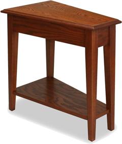 img 4 attached to 🛋️ Leick Furniture Favorite Finds Recliner Wedge End Table: Solid Wood Top, Hand Applied Finish, Medium Oak