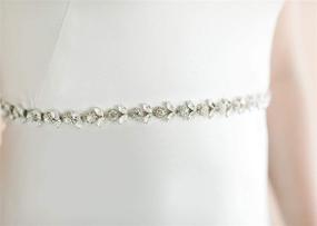 img 2 attached to SWEETV Rhinestone Headband: Ideal Women's Accessories for Bridesmaids, Flower Girls, and More