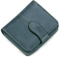 yafeige blocking leather gray blue women's handbags & wallets in wallets logo