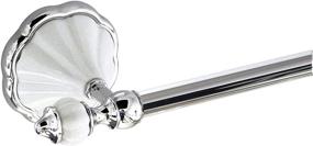img 4 attached to 🌸 MODONA Flora Series 24-Inch Towel Bar - White Porcelain & Chrome - 5-Year Warranty