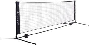 img 4 attached to 🎾 Aoneky Mini Portable Tennis Net for Driveway: Enhance Tennis and Soccer Skills with Kids Soccer Tennis Net