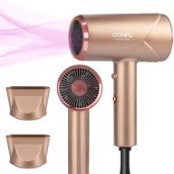 💨 ionic hair dryer by confu - 1600w professional blow dryer with powerful dc motor for hair care, hot/cool wind, 2 concentrator nozzles, alci safety plug - perfect for home, travel, hotel logo