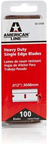 img 4 attached to Get Durable & Long-Lasting Shaves with American Line 100-Pack Single Edge Razor Blades - 0.012" Heavy Duty High Carbon Steel - 66-0448