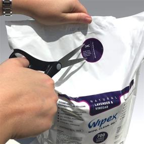 img 1 attached to Convenient Refill Pack: Wipex Gym & Fitness Wipes - 700 Large Natural Wipes with Vinegar & Lavender Oil