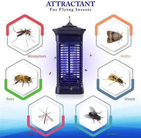 img 1 attached to 🦟 High Powered Bug Zapper: 1,500 Sq. FT Coverage, 15W, 4000V. Indoor & Outdoor Mosquito Trap, Fly Zapper, Safe & Non-Toxic for Home Garden and Patio