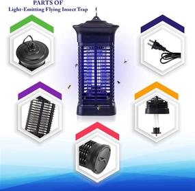 img 2 attached to 🦟 High Powered Bug Zapper: 1,500 Sq. FT Coverage, 15W, 4000V. Indoor & Outdoor Mosquito Trap, Fly Zapper, Safe & Non-Toxic for Home Garden and Patio