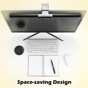 img 2 attached to 💡 Computer Monitor Light Lamp: Space Saving, Touch Control, Eye-friendly Desk Light with 5 Lighting Modes, USB Powered (Matte Black)