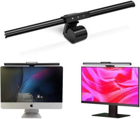 img 4 attached to 💡 Computer Monitor Light Lamp: Space Saving, Touch Control, Eye-friendly Desk Light with 5 Lighting Modes, USB Powered (Matte Black)