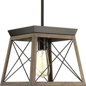 img 3 attached to 🔦 Briarwood Coastal Mini-Pendant Light in Antique Bronze - 1-Light Collection