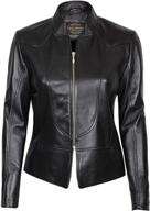 decrum women's brown leather jacket - women's coats, jackets & vests in clothing logo