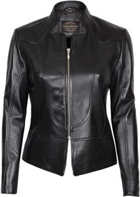 img 3 attached to Decrum Women's Brown Leather Jacket - Women's Coats, Jackets & Vests in Clothing