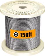 favordrory 1/8 inch t316 marine grade stainless steel aircraft wire rope cable: ideal for railing, decking, diy balustrade – 7x7 construction, 150 feet логотип