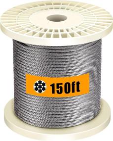 img 4 attached to Favordrory 1/8 Inch T316 Marine Grade Stainless Steel Aircraft Wire Rope Cable: Ideal for Railing, Decking, DIY Balustrade – 7x7 Construction, 150 Feet