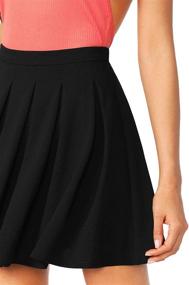 img 1 attached to MakeMeChic Women Solid Pleated Skater Women's Clothing and Skirts