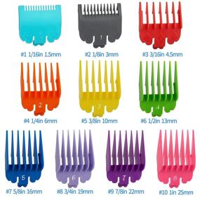 img 2 attached to 🔌 YINKE Premium Clipper Guards for Wahl Clippers Trimmers - 10 Colorful Cutting Lengths from 1/16” to 1” (3-25mm) - Fits All Full Size Wahl Clippers (Pack of 10)