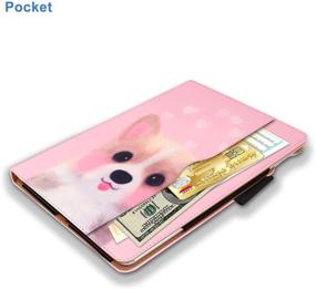 img 2 attached to 🐶 iPad 8th Generation Case with Pencil Holder - Multi-Angle Stand, Hand Strap, Auto Sleep/Wake for iPad 10.2 inch 2020(LovelyDog)