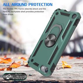 img 2 attached to 📱 SLMY Hybrid Rugged iPod Touch 7 Case with Car Mount - Shockproof Cover & Kickstand for iPod Touch 5 6 7th Gen (Teal)