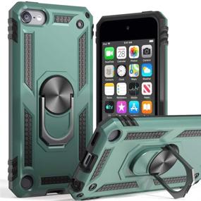 img 4 attached to 📱 SLMY Hybrid Rugged iPod Touch 7 Case with Car Mount - Shockproof Cover & Kickstand for iPod Touch 5 6 7th Gen (Teal)