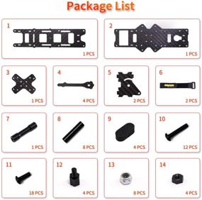 img 1 attached to 🚁 High-Performance TCMMRC X220HV Drone Frame - 5mm 3K Carbon Fiber for RC Racing FPV Kit