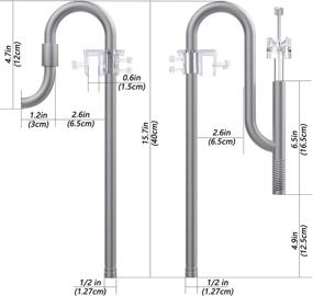 img 1 attached to 🐠 Enhance Your Aquarium Filtration with FZONE Stainless Steel Skimmer Lily Pipes: Inflow and Outflow System with Spin Skimmer and Adjustable Rod