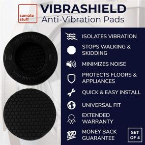 img 3 attached to 💪 VIBRASHIELD - Anti Vibration Pads for Washing Machine with HexaGrip - Stops Washer Dryer Noise, Movement, Shaking, Walking, and Skidding - Appliance Support Feet and Stabilizer Mat - Pack of 4 Pads