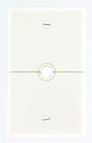img 1 attached to 📞 Leviton N751-W 1-Gang Box Mount Telephone/Cable Wallplate, Horizontal Split Plate, White, 0.625-Inch Hole Device