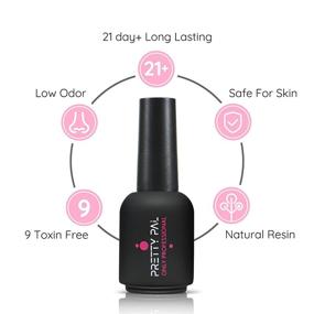 img 2 attached to 💅 PRETTY PAL White Gel Nail Polish: Pure Solid French White Manicure Varnish with No Sticky Residue - 15ml Large Capacity, LED/UV Light Cure, Soak-Off Formula