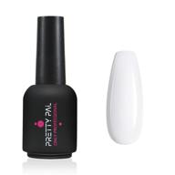 💅 pretty pal white gel nail polish: pure solid french white manicure varnish with no sticky residue - 15ml large capacity, led/uv light cure, soak-off formula logo