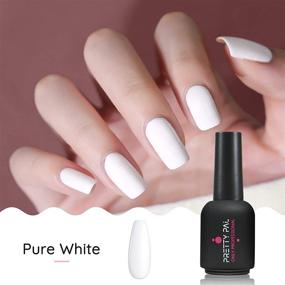 img 3 attached to 💅 PRETTY PAL White Gel Nail Polish: Pure Solid French White Manicure Varnish with No Sticky Residue - 15ml Large Capacity, LED/UV Light Cure, Soak-Off Formula