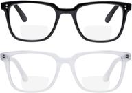 👓 yogo vision 2 pack bifocal reading glasses readers - anti glare lightweight eyeglasses for men and women logo