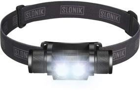 img 4 attached to Фонарь SLONIK с аккумулятором CREE LED - 1000 люмен, 2200 мАч, легкий, водонепроницаемый, пылезащитный - экстремально яркий луч на 600 футов для кемпинга и походов".