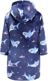 img 3 attached to 👶 Fleece Printed Hooded Bathrobes: Perfect Toddler Boys Sleepwear & Robes