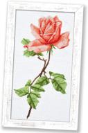 🌹 stunning pink rose floral embroidery kit: complete with flower pattern - 16-count aida cloth, 6.1" х 11.8 logo