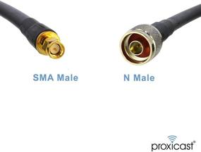 img 3 attached to Проксякаст 15-футовый коаксиальный удлинитель с низкой потерей (50 Ом) - SMA мужчина к N мужчина - для 3G/4G/LTE/Ham/ADS-B/GPS/RF радио к антенне с использованием громоотвода.