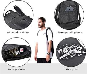 img 3 attached to 🎒 Convenient Foldable Skateboard Backpack Bag: Adjustable Straps, Waterproof, and Travel-friendly