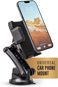 img 4 attached to 🚗 Trident Poseidon - Hands-Free Car Phone Holder and Universal Cell Phone Mount for Car Windshield, Dashboard, Office Desk, and More