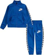 👕 nike boy's swoosh tricot taping 2 piece set: stylish and comfortable athletic wear for boys logo