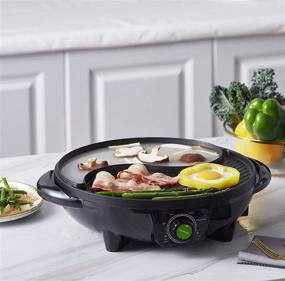 img 3 attached to 🍲 LIVEN Electric Hot Pot Grill with Non-Stick Coating - 1300W, 120V TAIJI