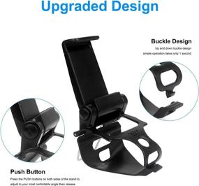 img 2 attached to Enhance Your Gaming Experience with the 2 Pack PS4 Controller Phone Clip Mount: Adjustable Grip Bracket for Remote Play on Android/iOS Smartphones – Compatible with Dualshock 4/PS4 Slim/PS4 Pro Controller – Black