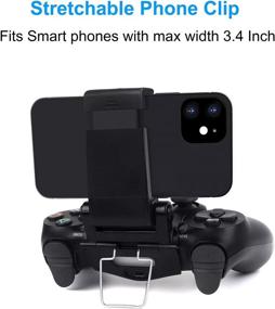 img 3 attached to Enhance Your Gaming Experience with the 2 Pack PS4 Controller Phone Clip Mount: Adjustable Grip Bracket for Remote Play on Android/iOS Smartphones – Compatible with Dualshock 4/PS4 Slim/PS4 Pro Controller – Black